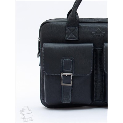 Портфель мужской кожаный 0993Z black Zinimsk в Новосибирске