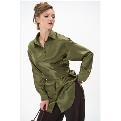 Рубашка Ямина (оливковый/уценка)