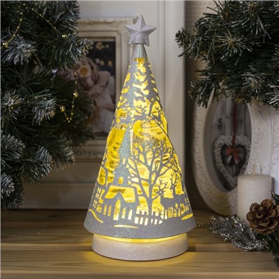 УЦЕНКА Фигура световая «Олени в лесу », 31×13×13 см, 3хАА (не в компл.), 2 режима Т/БЕЛЫЙ и RGB