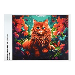 Картина по номерам холст на подрамнике 40*50см "Фантастический кот"