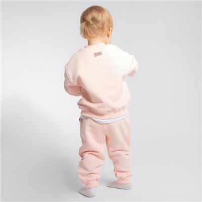Толстовка детская MINAKU: Basic Line BABY, рост 68-74 см, пудрово-розовая