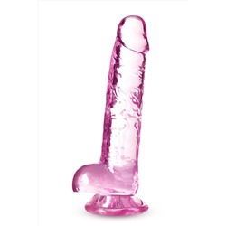 Розовый фаллоимитатор 7 Inch Crystalline Dildo - 17,7 см.