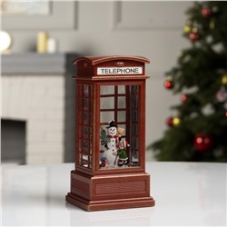 Светодиодная фигура «Девочка и снеговик» 9×20×8 см, пластик, батарейки ААх3 (не в комплекте), USB, свечение тёплое белое