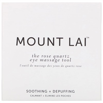 Mount Lai, Массажер для области вокруг глаз из розового кварца, 1 шт.