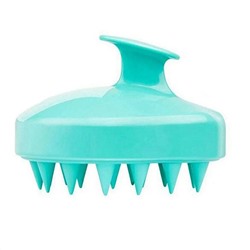 Nail Art Массажная силиконовая щетка для мытья волос и кожи головы, зеленый 1568