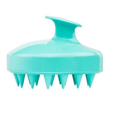 Nail Art Массажная силиконовая щетка для мытья волос и кожи головы, зеленый 1568