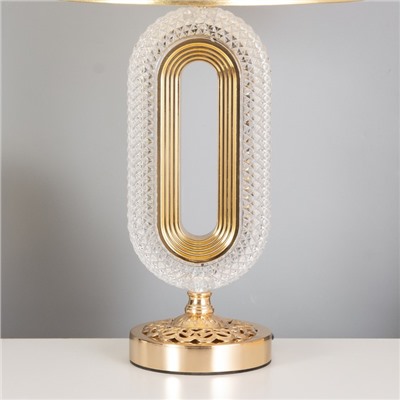 Лампа настольная «Рета» 1×40 Вт Е27+подсветка, золото 29×29×51 см