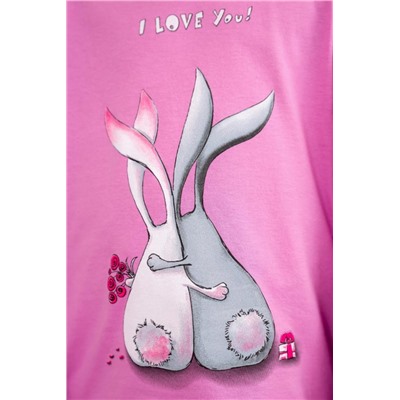 Пижамный костюм детский П324 (Зайчики/розовый)