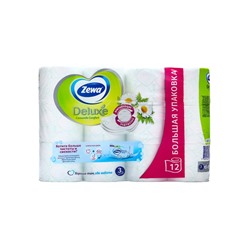 Туалетная бумага Zewa Deluxe Camomile Comfort, 3 слоя, 12 шт.