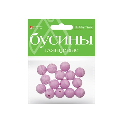 Бусины круглые ГЛЯНЦЕВЫЕ 16 мм 10 цв. 2-584/05 Альт