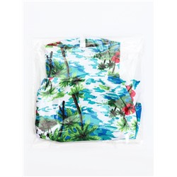 Рубашка для собак «Тропики», размер S, ДС 25, ОГ 35, ОШ 23 см, голубая