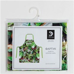 Фартук Этель GREEN 70×60 см, 100% хлопок, саржа 190 г/м²