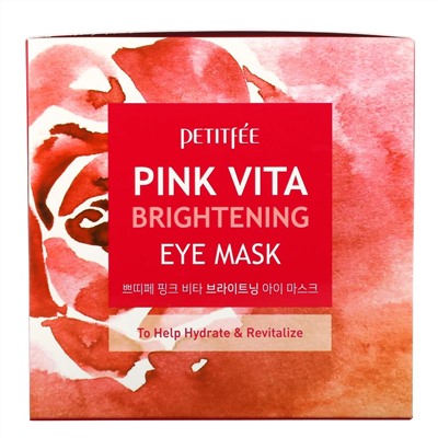 Petitfee, Pink Vita Brightening Eye Mask, 60 Pieces
