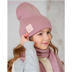 Q 187 D 187 Комплект для девочки (колпак+шарф) (52-54)