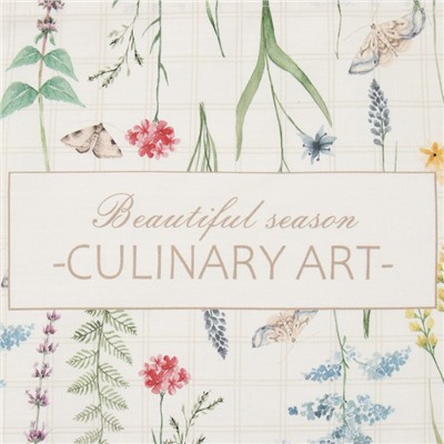 Полотенце «Этель» Wild flowers, 40×73 см, 100% хлопок, саржа 190 г/м²