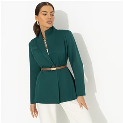Жакет с асимметричным воротником, Дерзкий силуэт (зелёный)