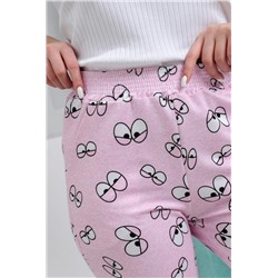 Брюки женские 8433 (Глаза на розовом)