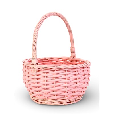 Корзина плетёная для хранения Vite, с ручкой, розовая, набор 2 шт.