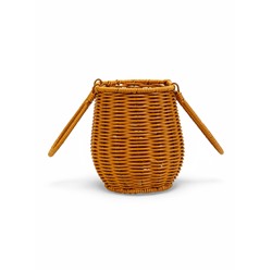 Корзина плетёная для хранения, 21×13×17 см, ручка h=13 см, коричневая