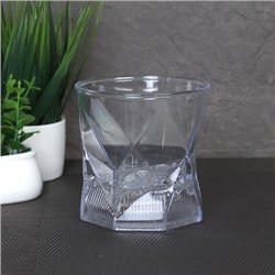 Стакан светящийся 280 мл Грани пластик / VN-892 /уп 120/ Новогодний