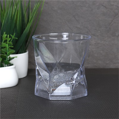 Стакан светящийся 280 мл Грани пластик / VN-892 /уп 120/ Новогодний