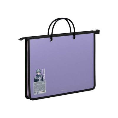 Папка  А4 на молнии с ручками 61200 Matt Manga ассорти ErichKrause