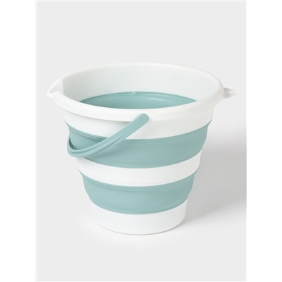 Ведро складное «Флекс», 10 л, 32×34×26 см, морская волна