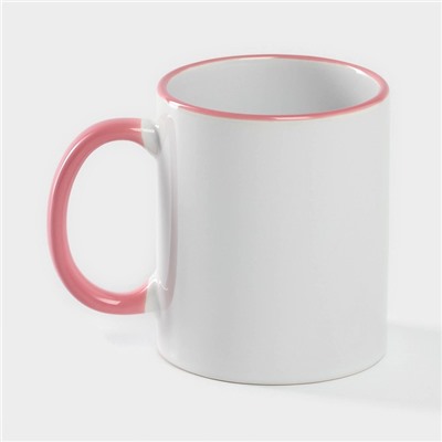 Кружка Доляна Twist, 350 мл, 12×8×9.5 см, керамика, белая