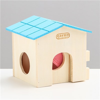 Дом для грызунов с лесенкой, дерево 24.2×10×10 см