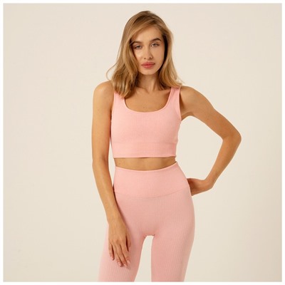 Топ спортивный на широких бретелях женский ONLYTOP, размер S, розовый