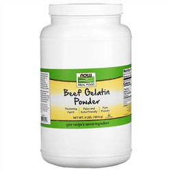 Now Foods, Real Food, порошок из говяжьего желатина, 1814 г (4 фунта)