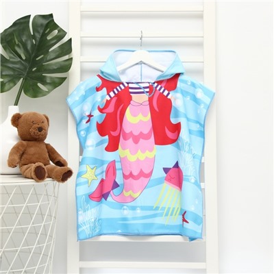 Полотенце - пончо детское LoveLife «Русалочка», 60×120 см