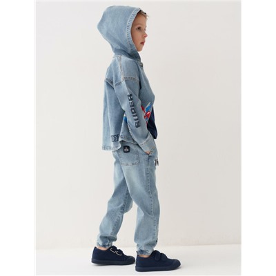 Брюки текстильные джинсовые для мальчиков