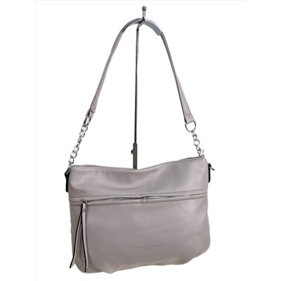 Женская сумка из искусственной кожи, цвет серо-белый