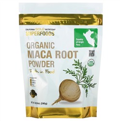 California Gold Nutrition, Superfoods, порошок органического корня маки, 240 г (8,5 унции)