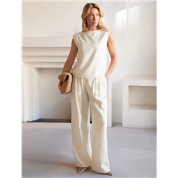 Топ c вырезом лодочка из плотного лиоцелла