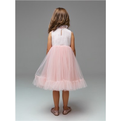 Платье нарядное детское MINAKU: PartyDress со стойкой цвет розовый, р-р 116