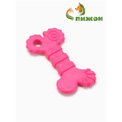 Жевательная игрушка для собак «Завитушки», 10 см, TPR, розовая