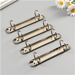 Зажим кольцевой на два кольца, внутренний d=2.5 см, набор 4 шт., металл, 12.5×3×2 см