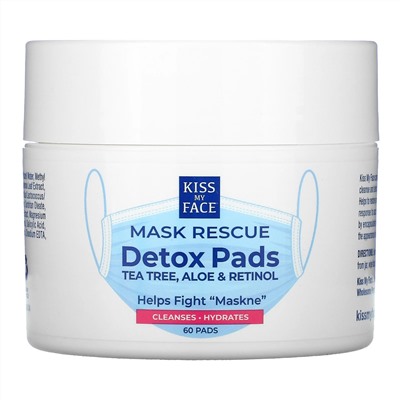 Kiss My Face, Mask Rescue Detox Pads, 60 Pads