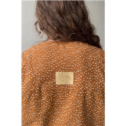 Жилет стеганый  HOME109/01/Коричневый, белый