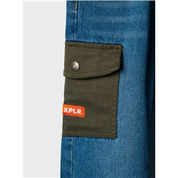 Брюки текстильные джинсовые для мальчиков