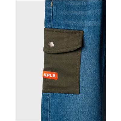 Брюки текстильные джинсовые для мальчиков