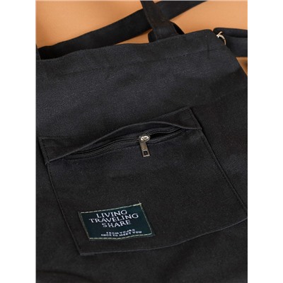 Сумка дамская шоппер 34х5х38 черный / MIR - 02 /уп 50/