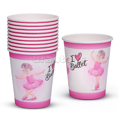 Набор посуды одноразовой "Балерина" стаканы (10 шт)