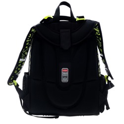 Рюкзак каркасный Hatber Ergonomic Classic «Влад А4», 37×29×17 см, чёрный/жёлтый NRk_71008