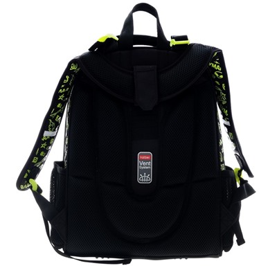 Рюкзак каркасный Hatber Ergonomic Classic «Влад А4», 37×29×17 см, чёрный/жёлтый NRk_71008