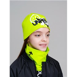 Комплект трикотажный для девочек: шапка, снуд