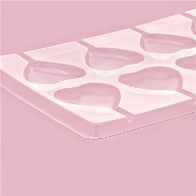 Форма для шоколада и конфет «Сердце», 27.2×18.2 см, 8 ячеек, прозрачная