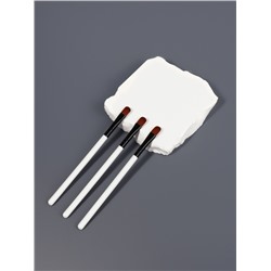 Набор кистей для макияжа SMOKY, 3 шт., 13(±1) см, белый, чёрный